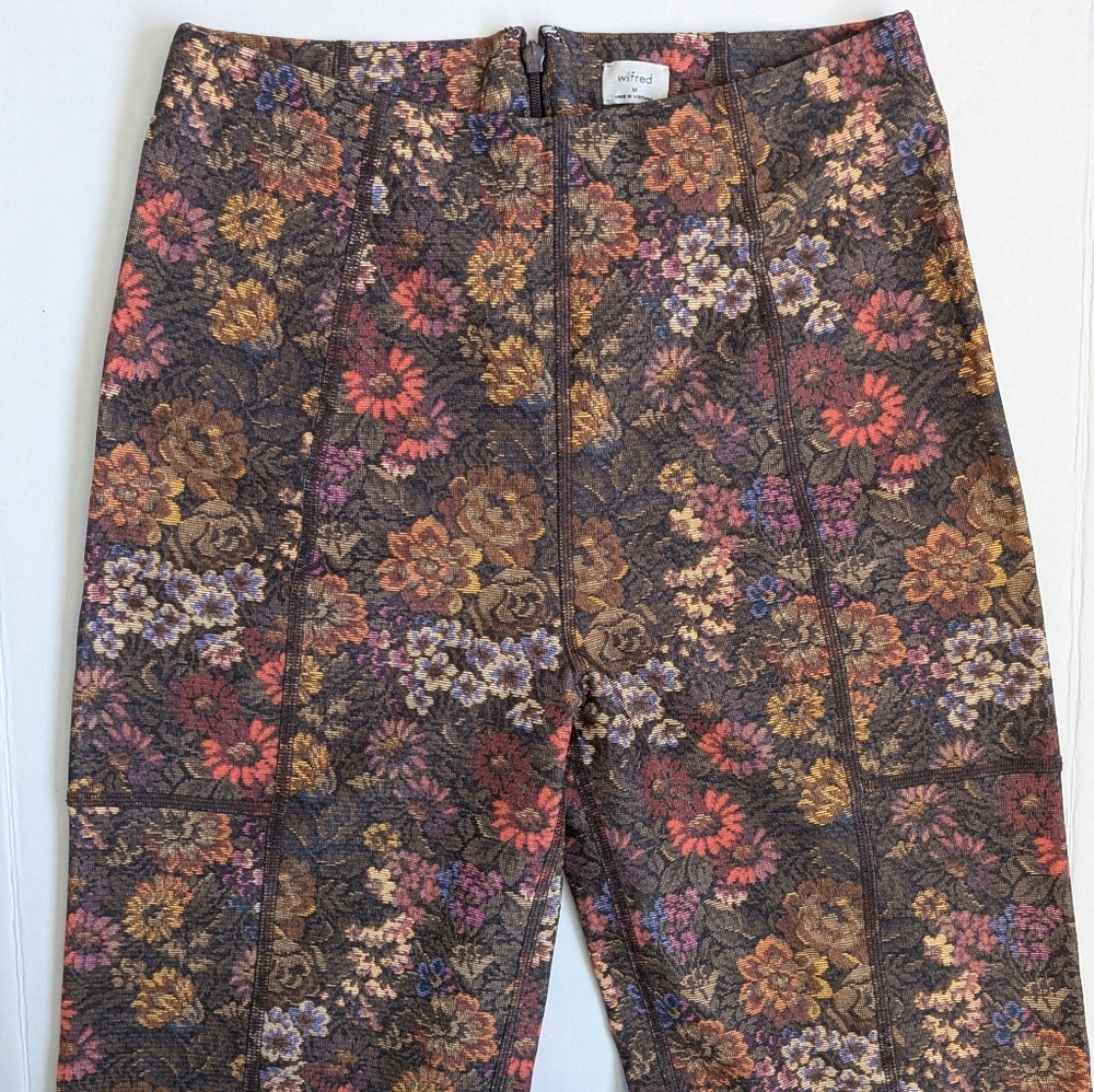 Wilfred Floral Wide Leg Pants in Brown Multicolor
